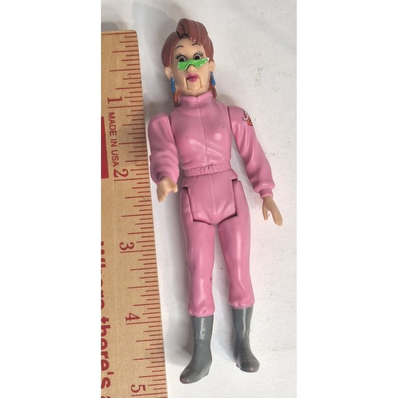 Vintage 1987 Kenner The Real Ghostbusters Janine Melnitz Action Figure Pink - Picture 9 of 9